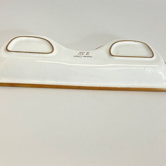 Kelvin Chen Enamel Copper Sunglasses Glasses Holder Dish Golf Tennis - Picture 6 of 6